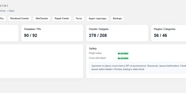MODX Control Lab — инструмент для сайтов на MODX